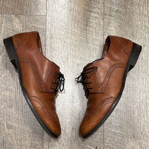 Cole Haan Brown Leather brogued Oxford Shoes Size 7.5